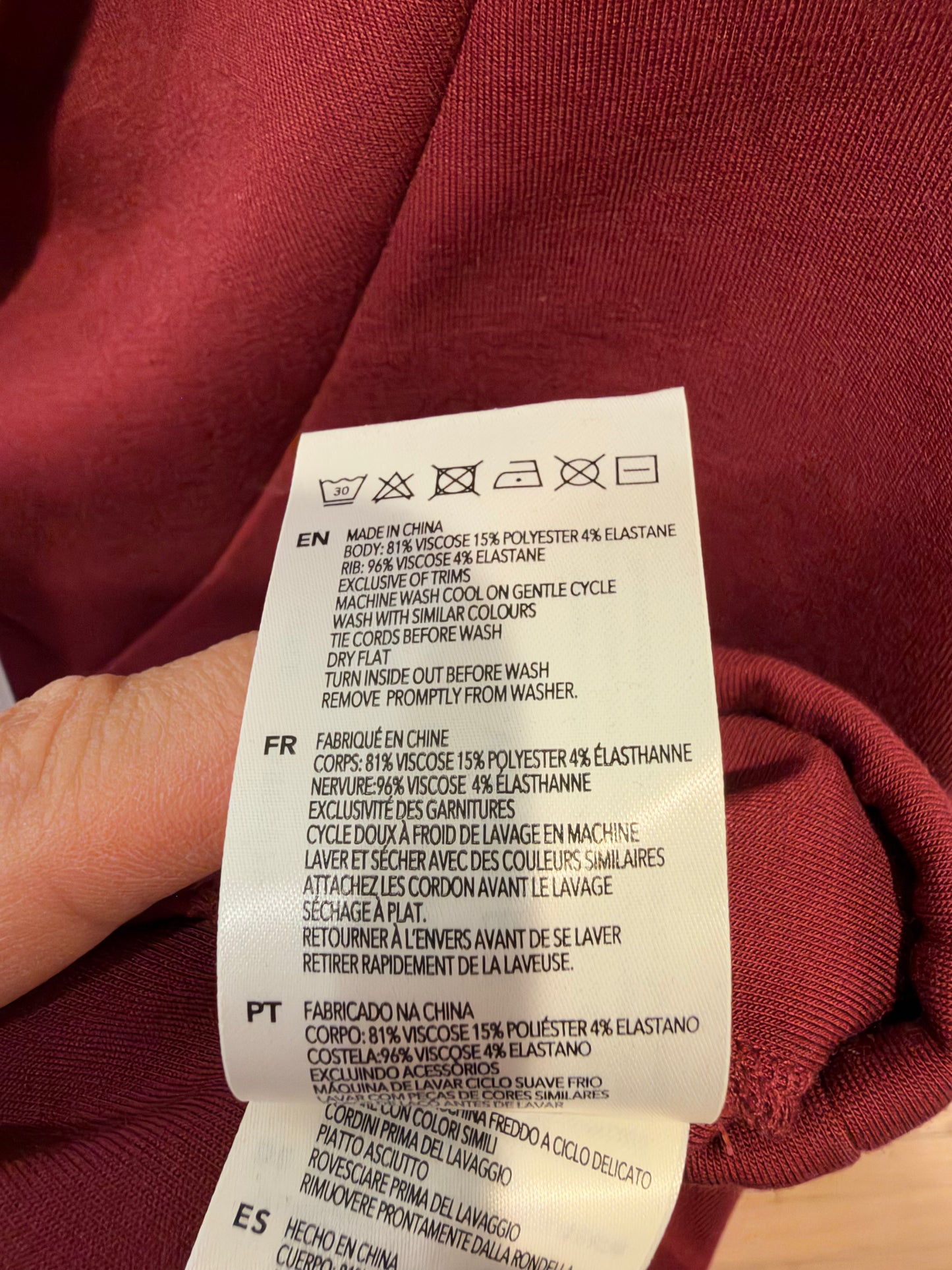 Varley Betsy Sweat Maroon Sweater in New Maroon size S
