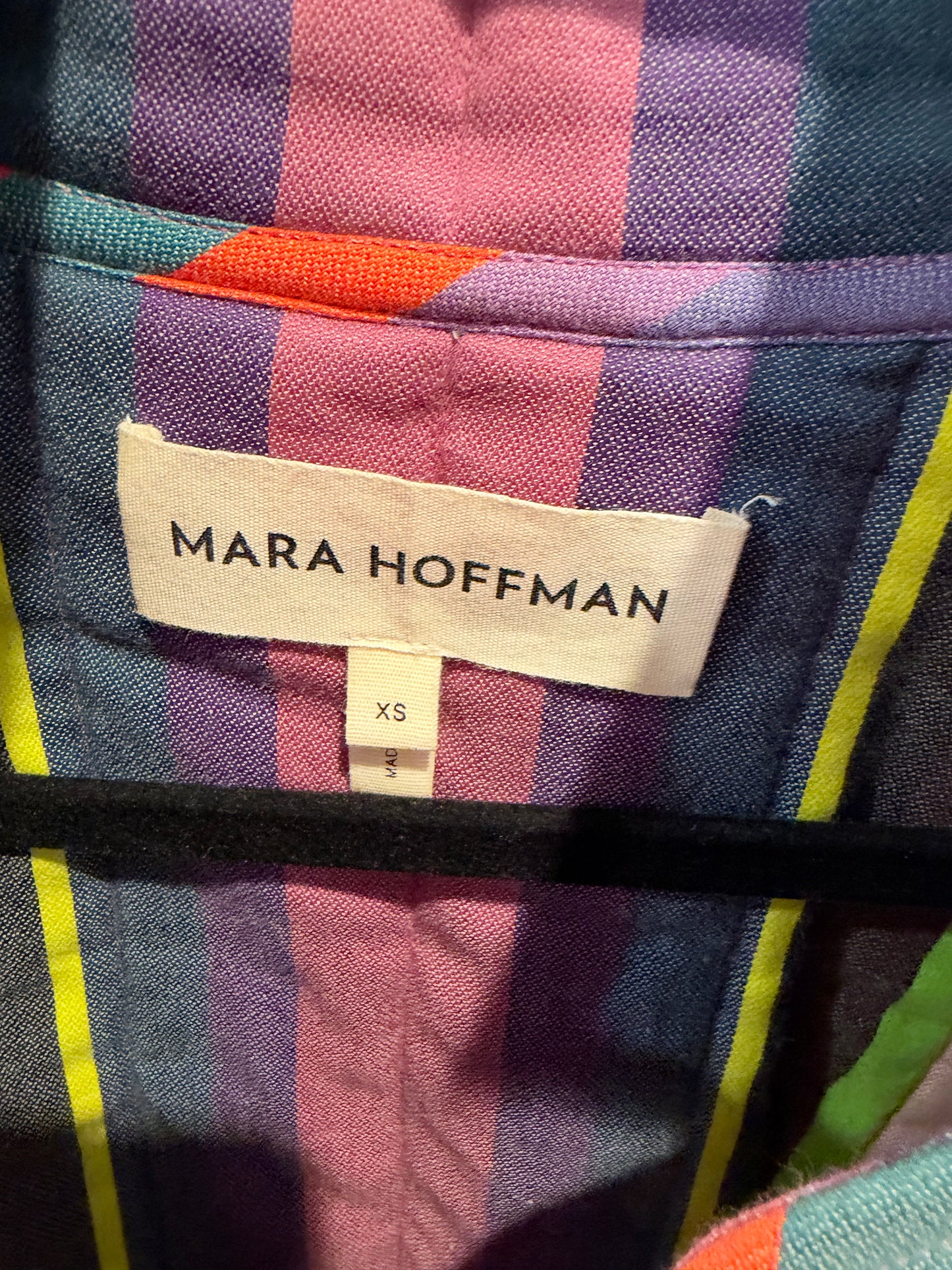 Mara Hoffman Multicolor Striped Chore Coat size XS