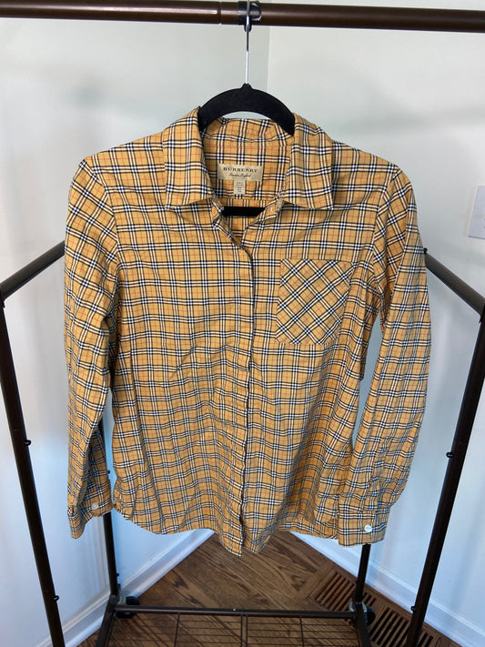Burberry Nova Check Button Down Shirt size 6