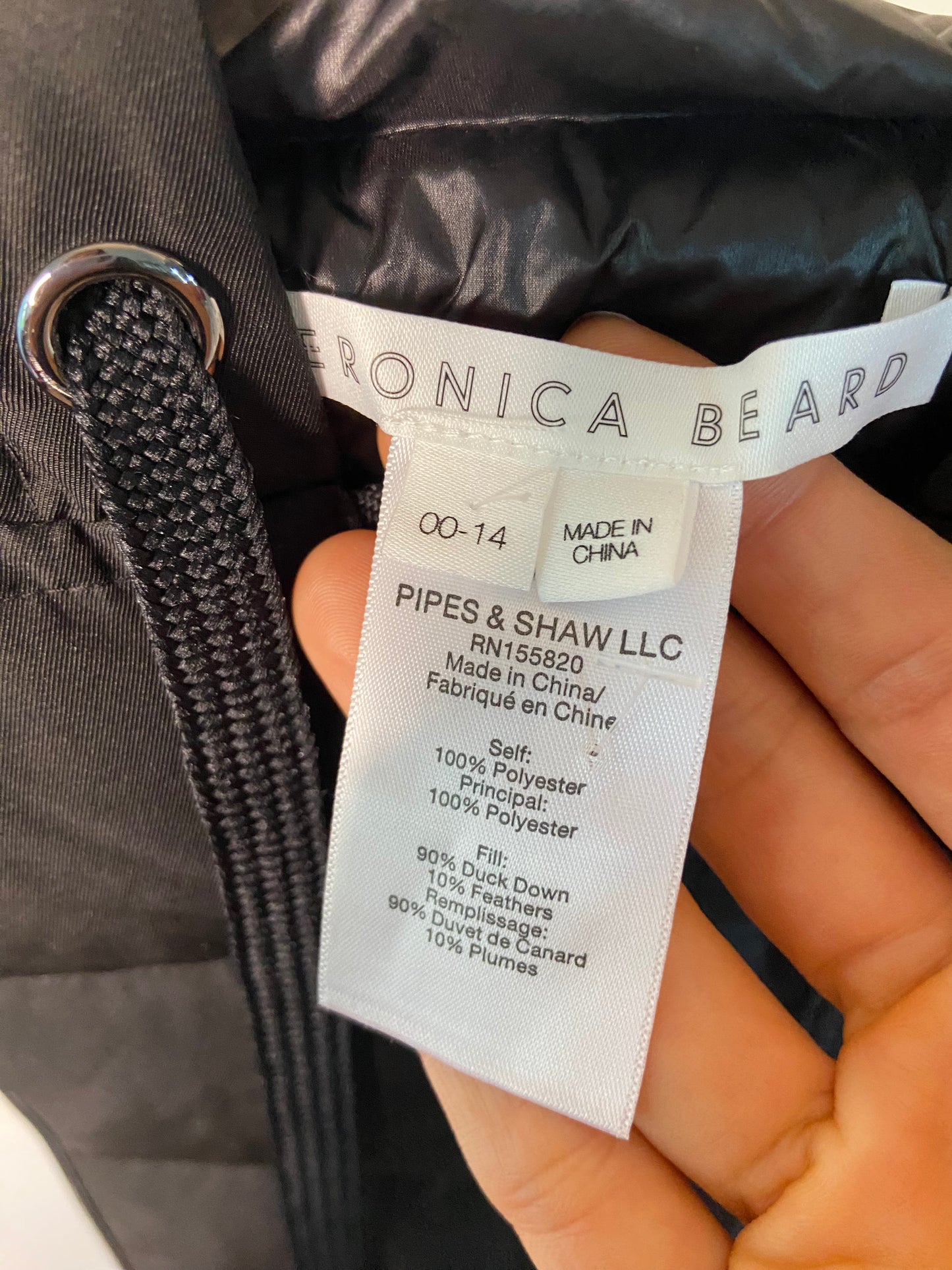 Veronica Beard Down Puffer Dickey size 00-14