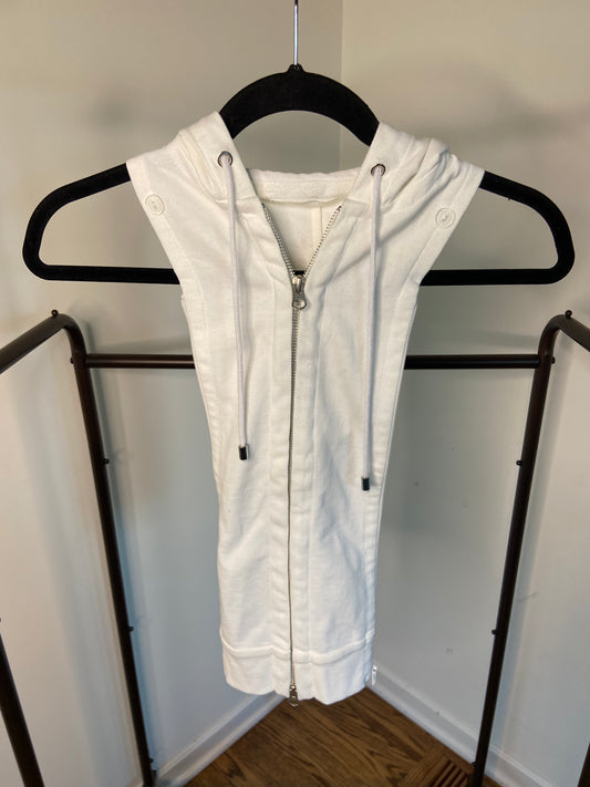 Veronica Beard White Cotton Hooded Dickey size 00-14