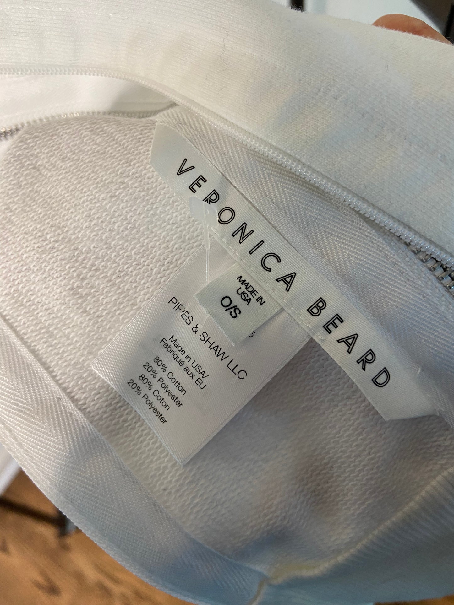 Veronica Beard White Cotton Hooded Dickey size 00-14
