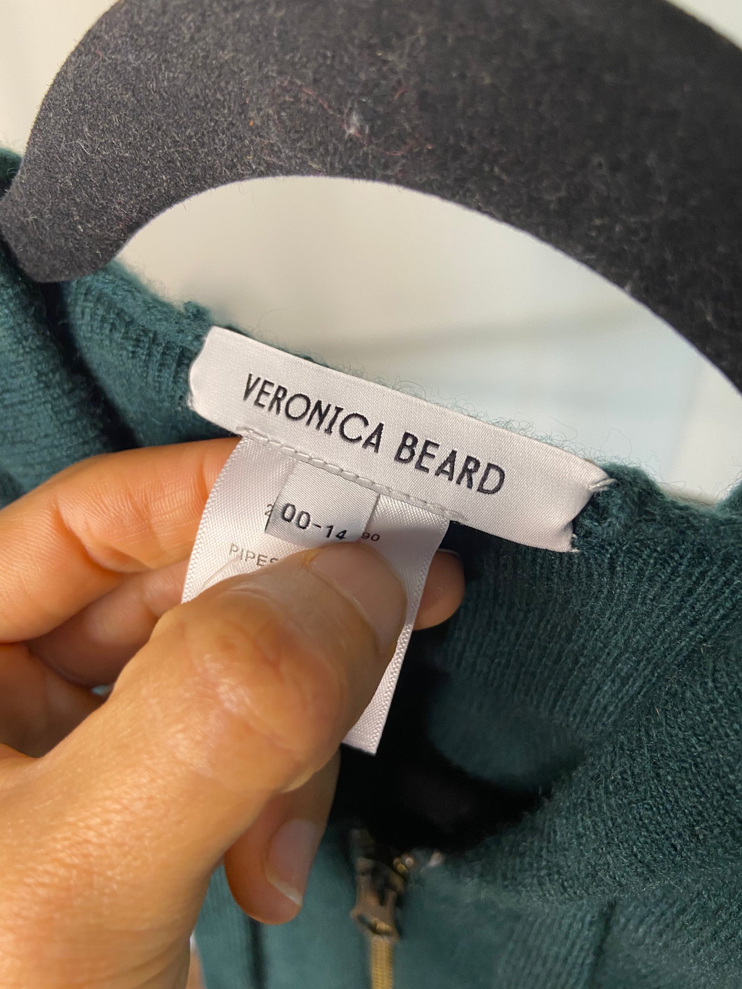 Veronica Beard Green Cashmere Dickey size 00-14