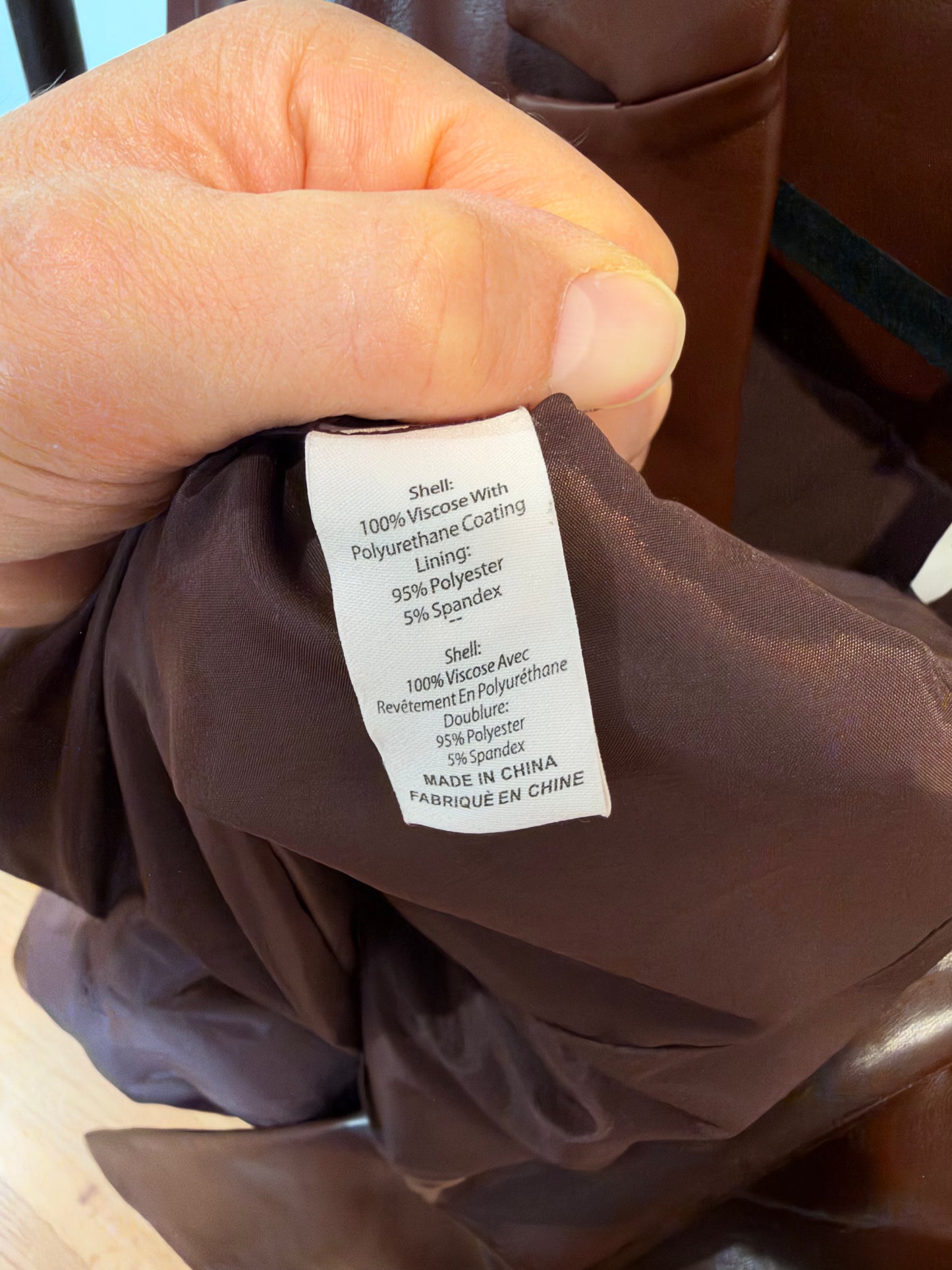 Cinq a Sept Kyle Faux Leather Blazer in Brown size 12