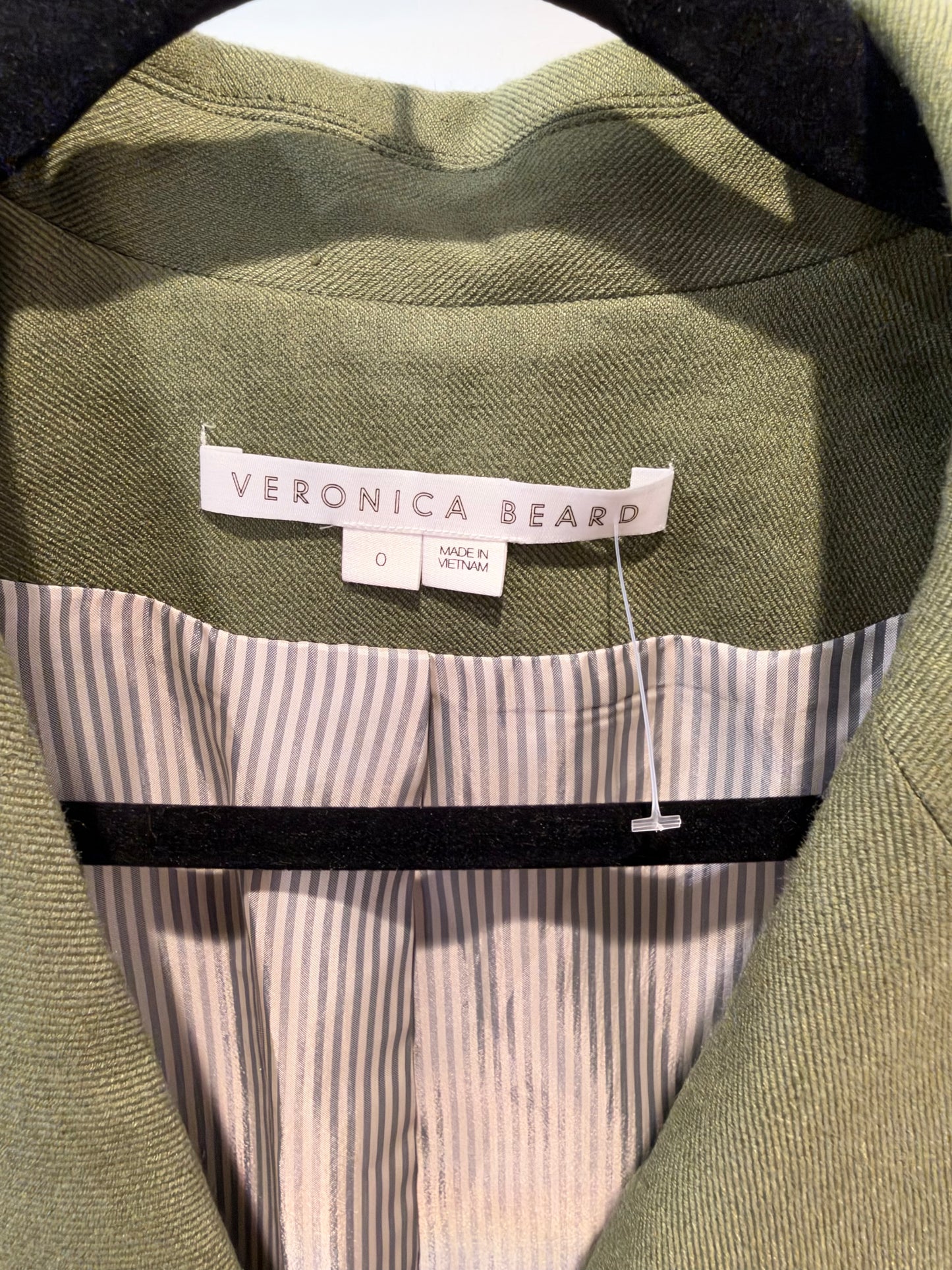Veronica Beard Sevi Dickey Jacket in Bright Army Green size 0