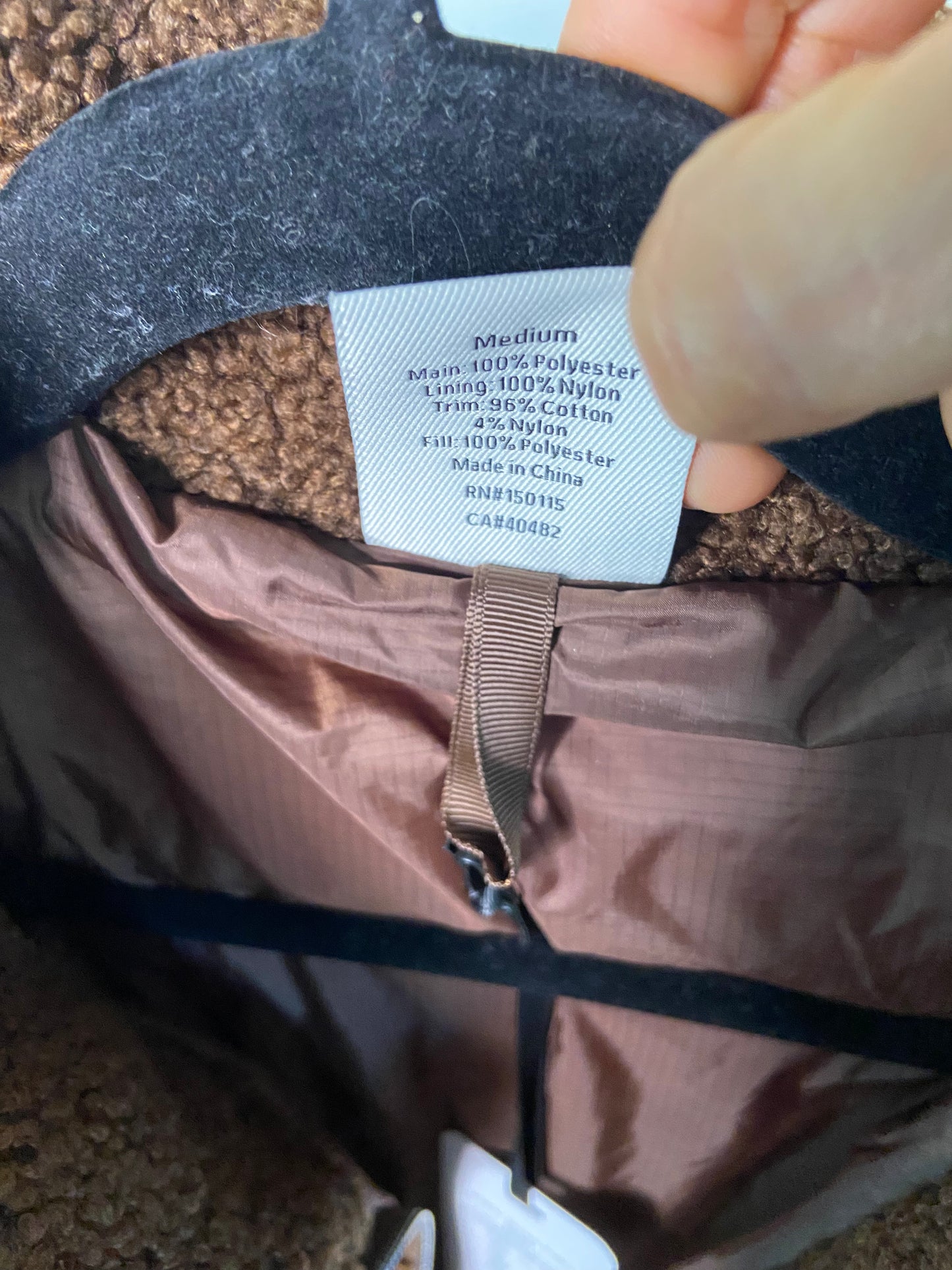 Varley Wilkins Sherpa Puffer Jacket size M