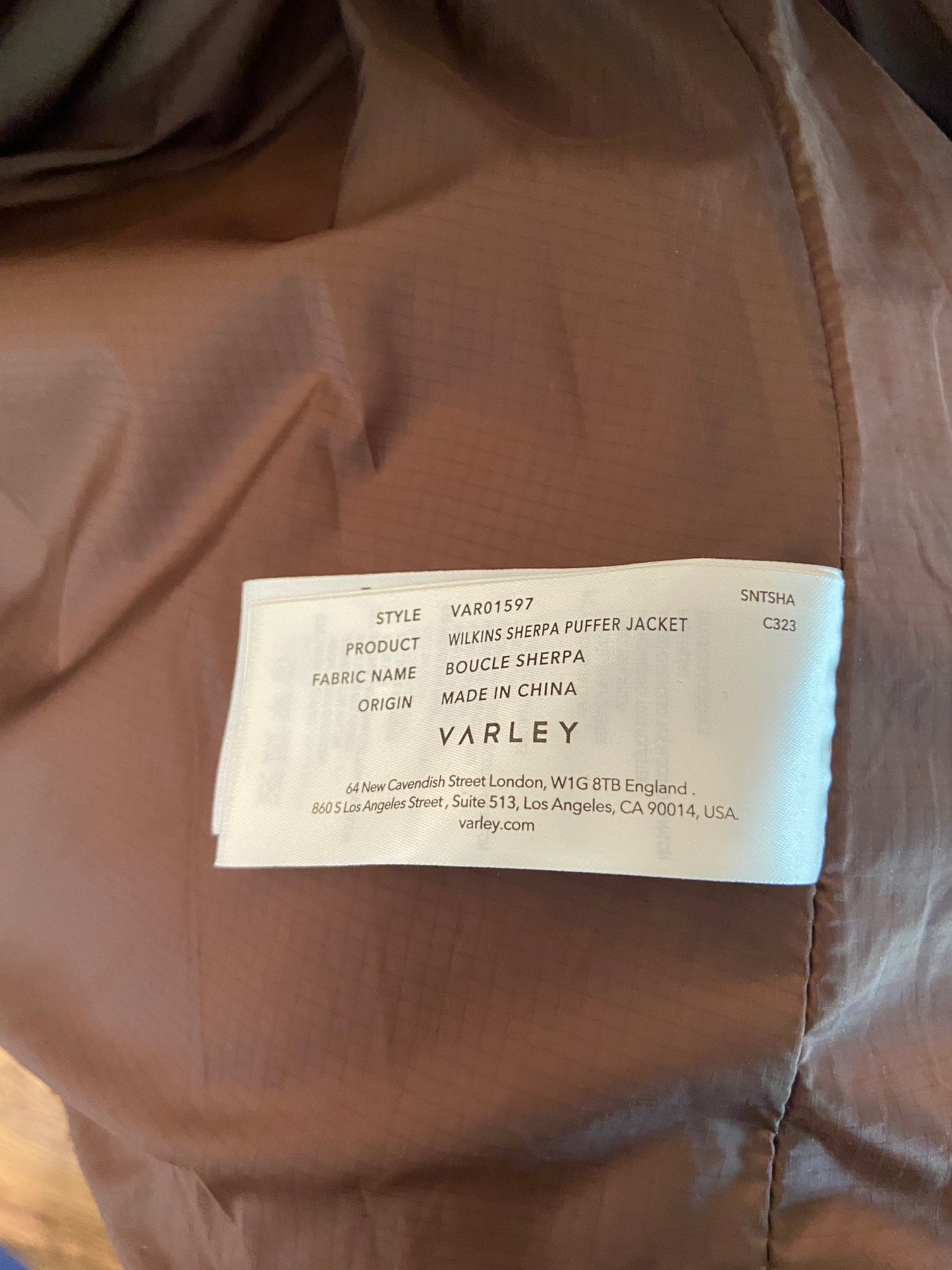 Varley Wilkins Sherpa Puffer Jacket size M