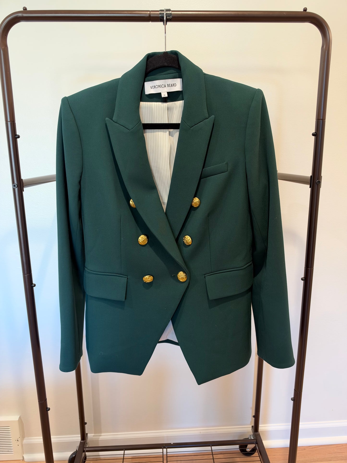 Veronica Beard Miller Dickey Jacket in Pine Green size 10
