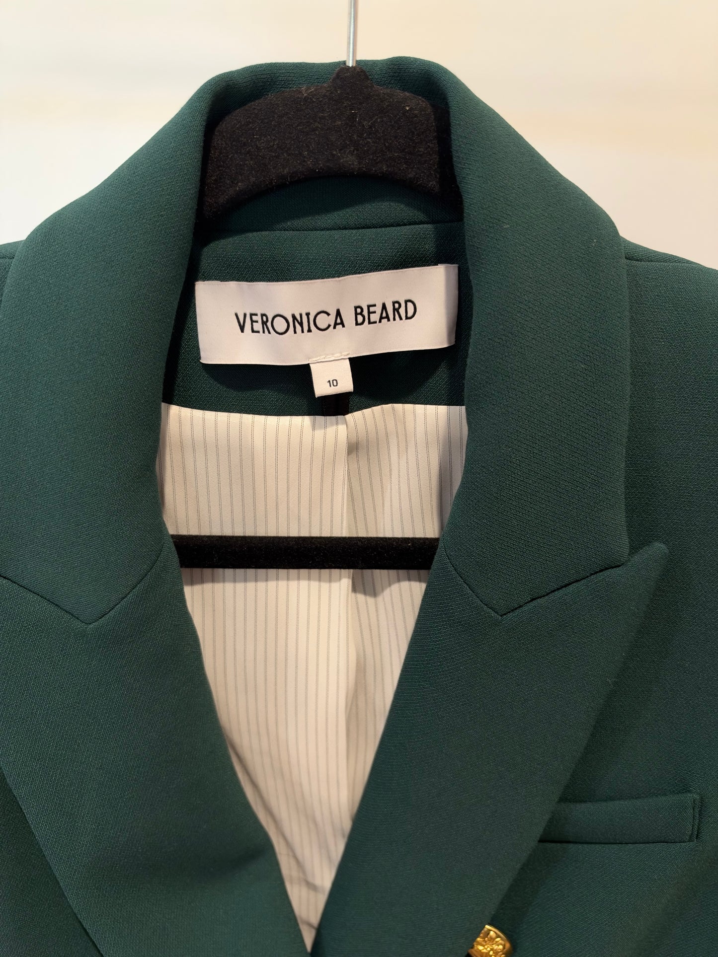 Veronica Beard Miller Dickey Jacket in Pine Green size 10