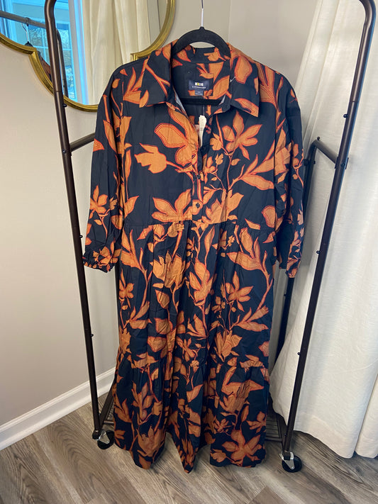 Anthropologie Maeve The Bettina Tiered Shirt Dress size L