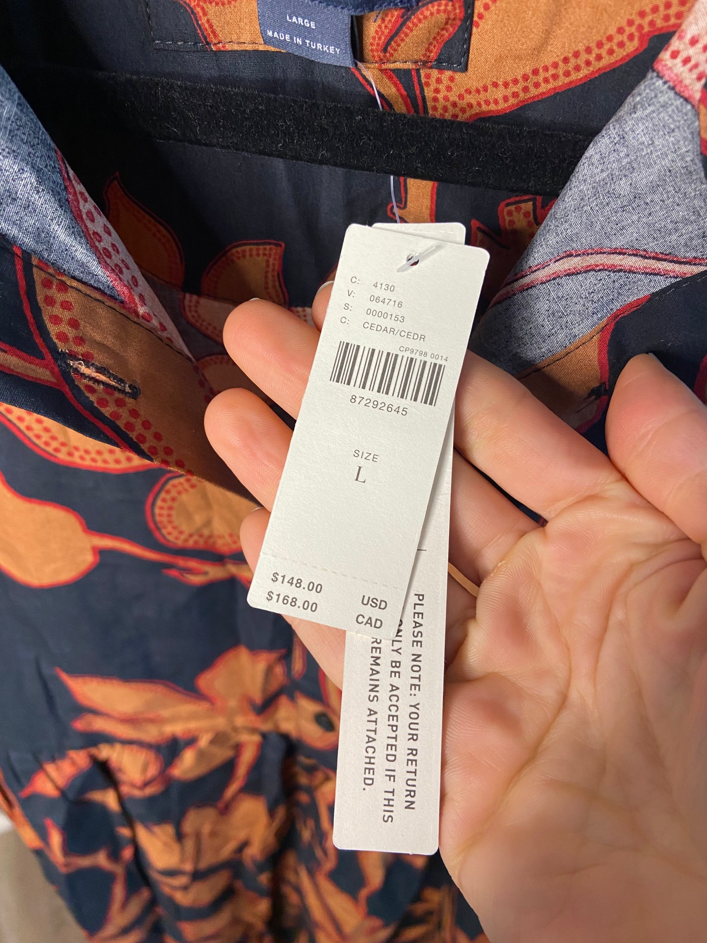 Anthropologie Maeve The Bettina Tiered Shirt Dress size L