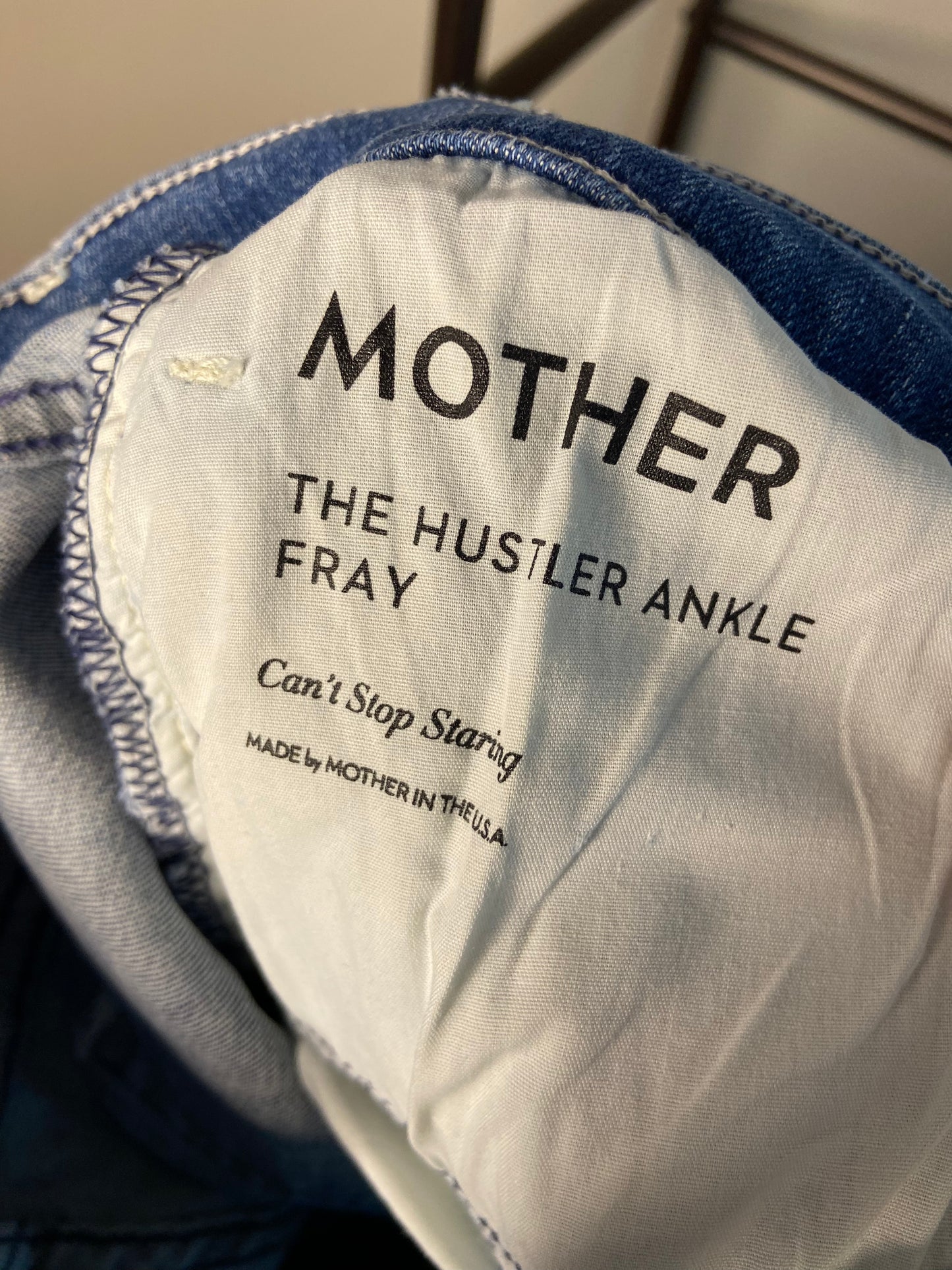 Mother The Hustler Ankle Fray Jeans size 33