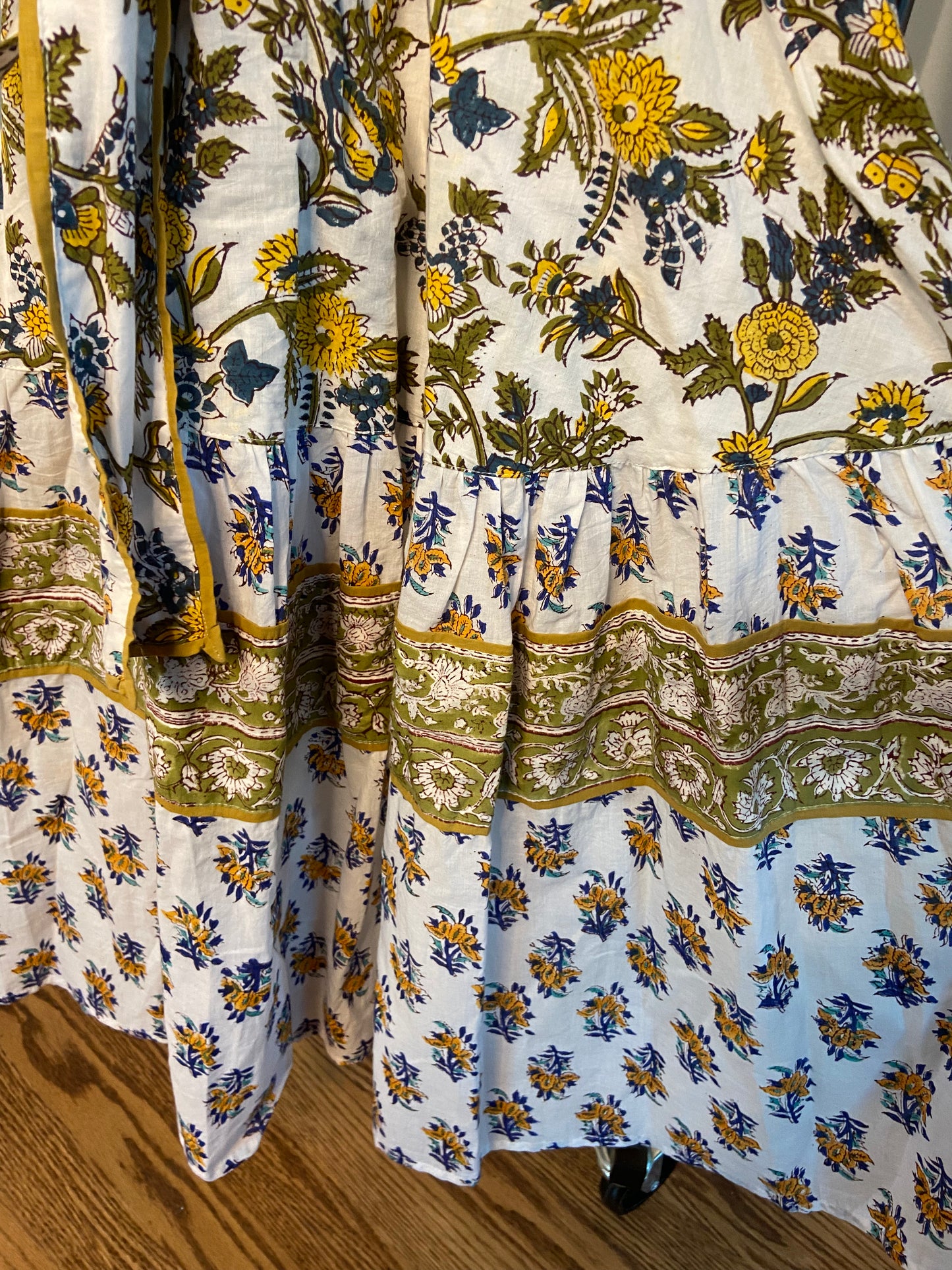 Sue Sartor Flounce Midi Dress size XS