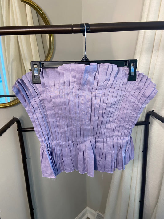 Aje Horizon Pintucked Corset Top size US 2