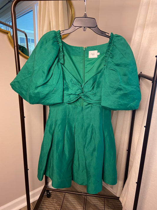 Aje Dusk Knot Puff Sleeve Mini Dress size 4
