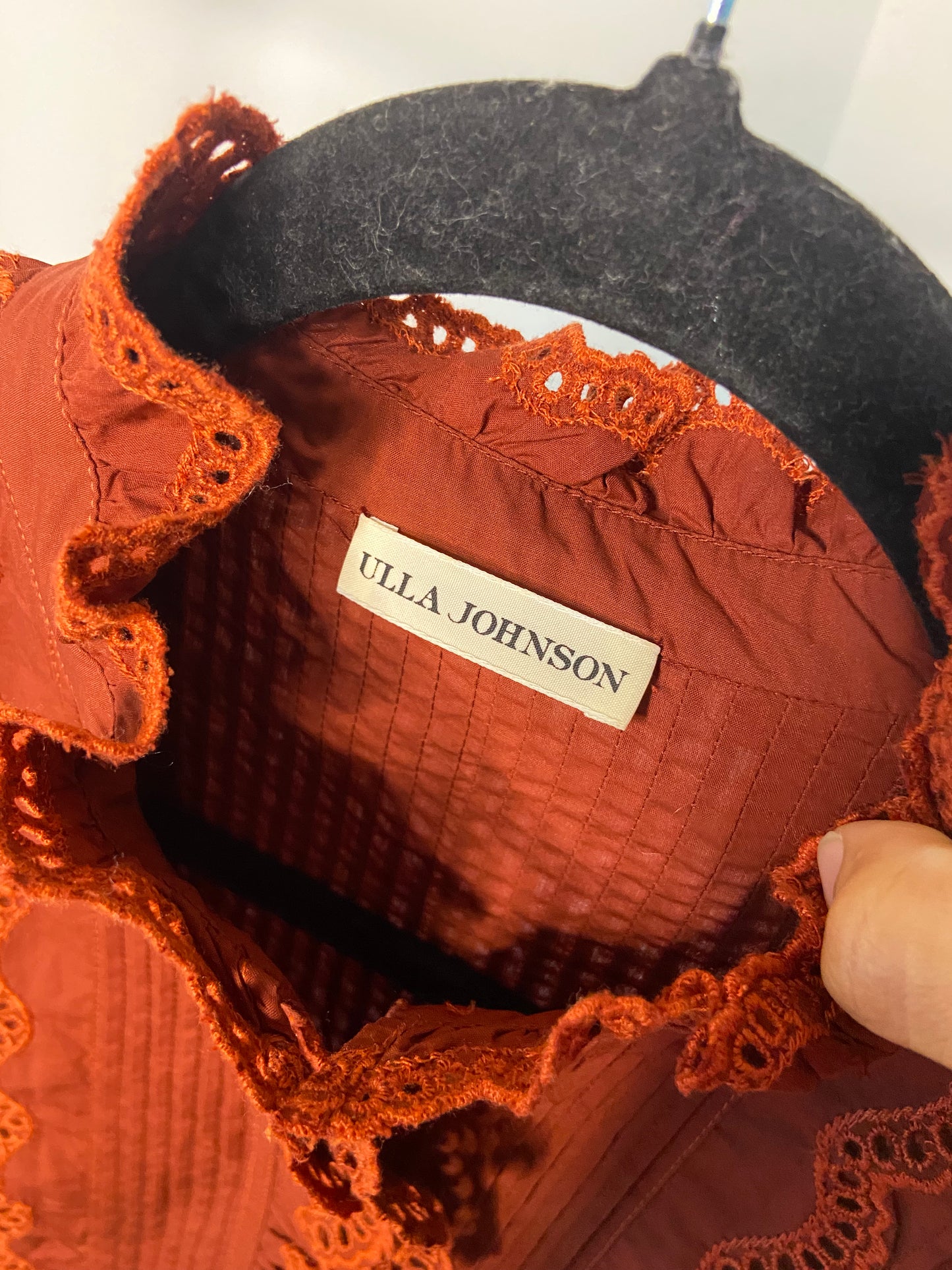 Ulla Johnson Ruffled Cotton Blouse size 4