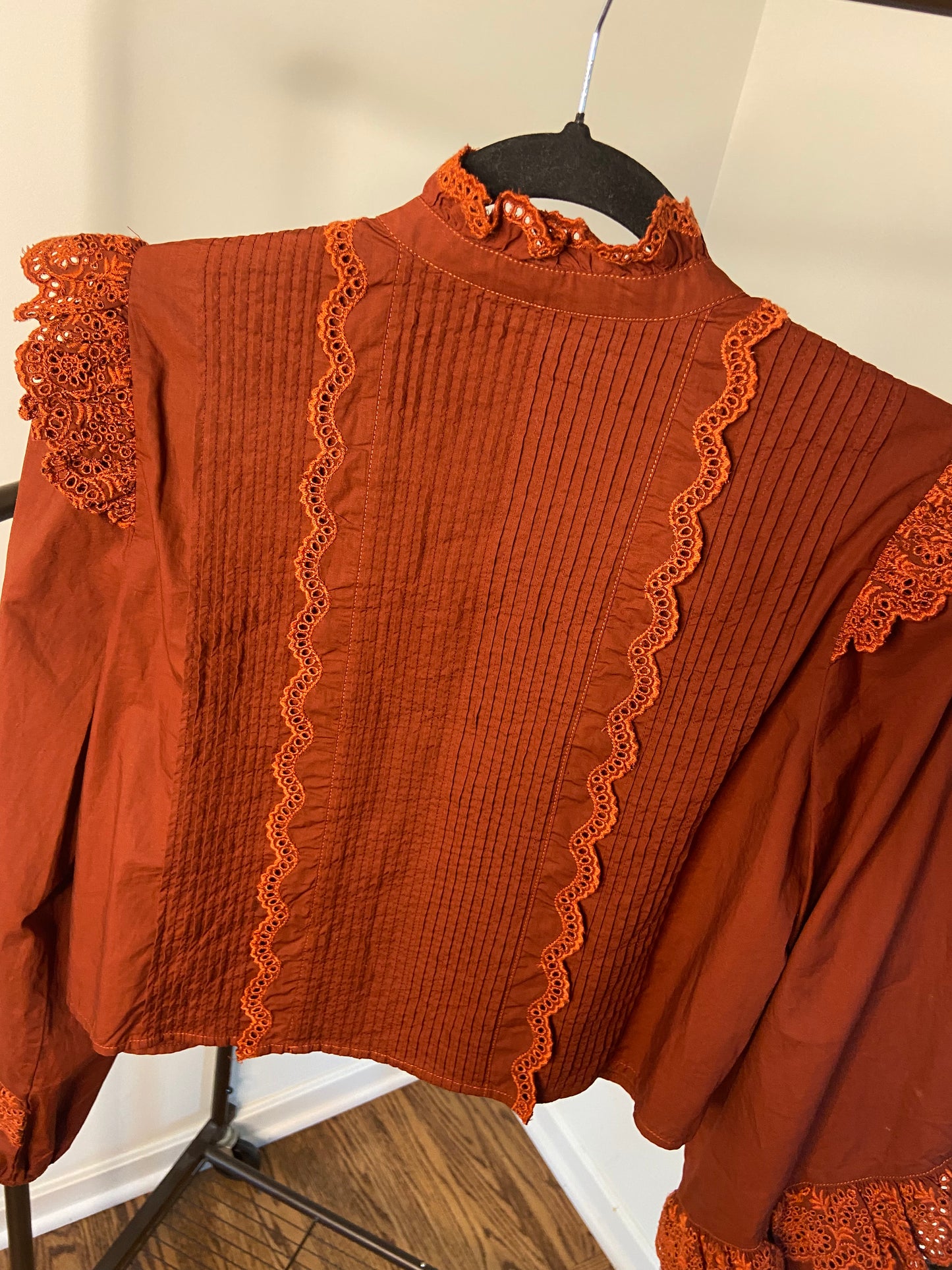 Ulla Johnson Ruffled Cotton Blouse size 4