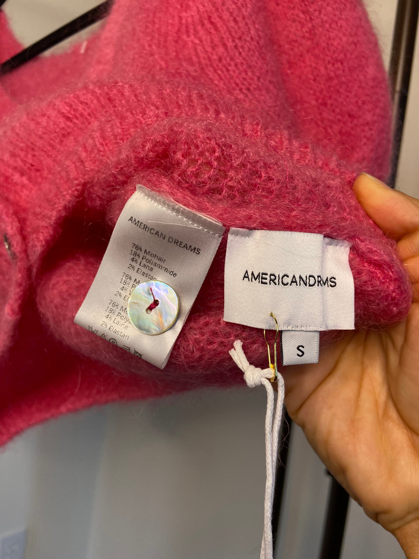 American Dreams Harper Pink Cardigan size S