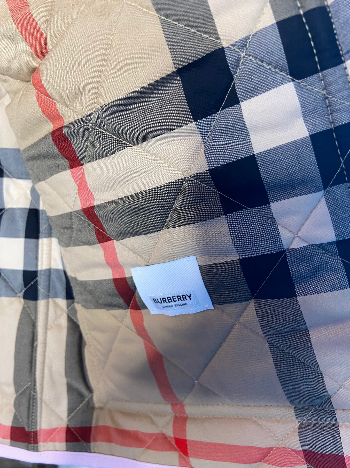 Burberry Pale Candy Pink Quilted Barn Jacket size M