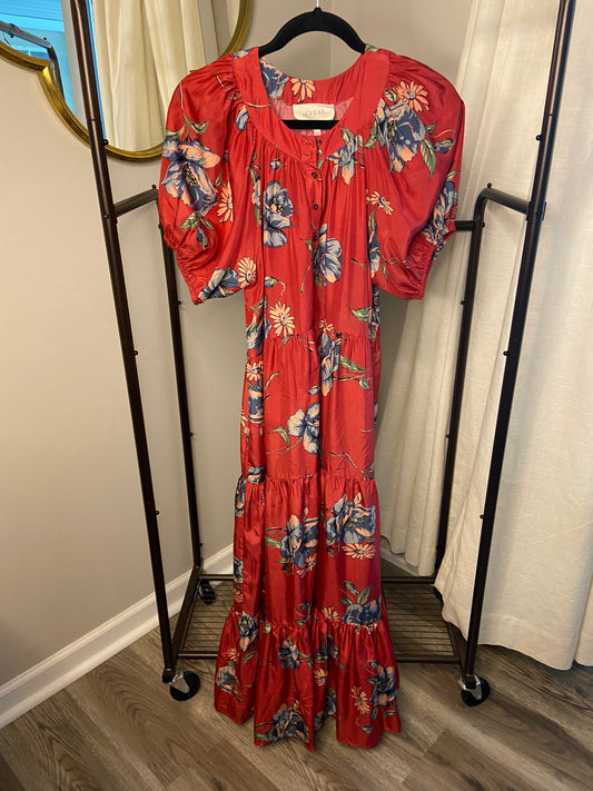 The Great The Afternoon Dress in Silk Garden Pasture Floral size XS