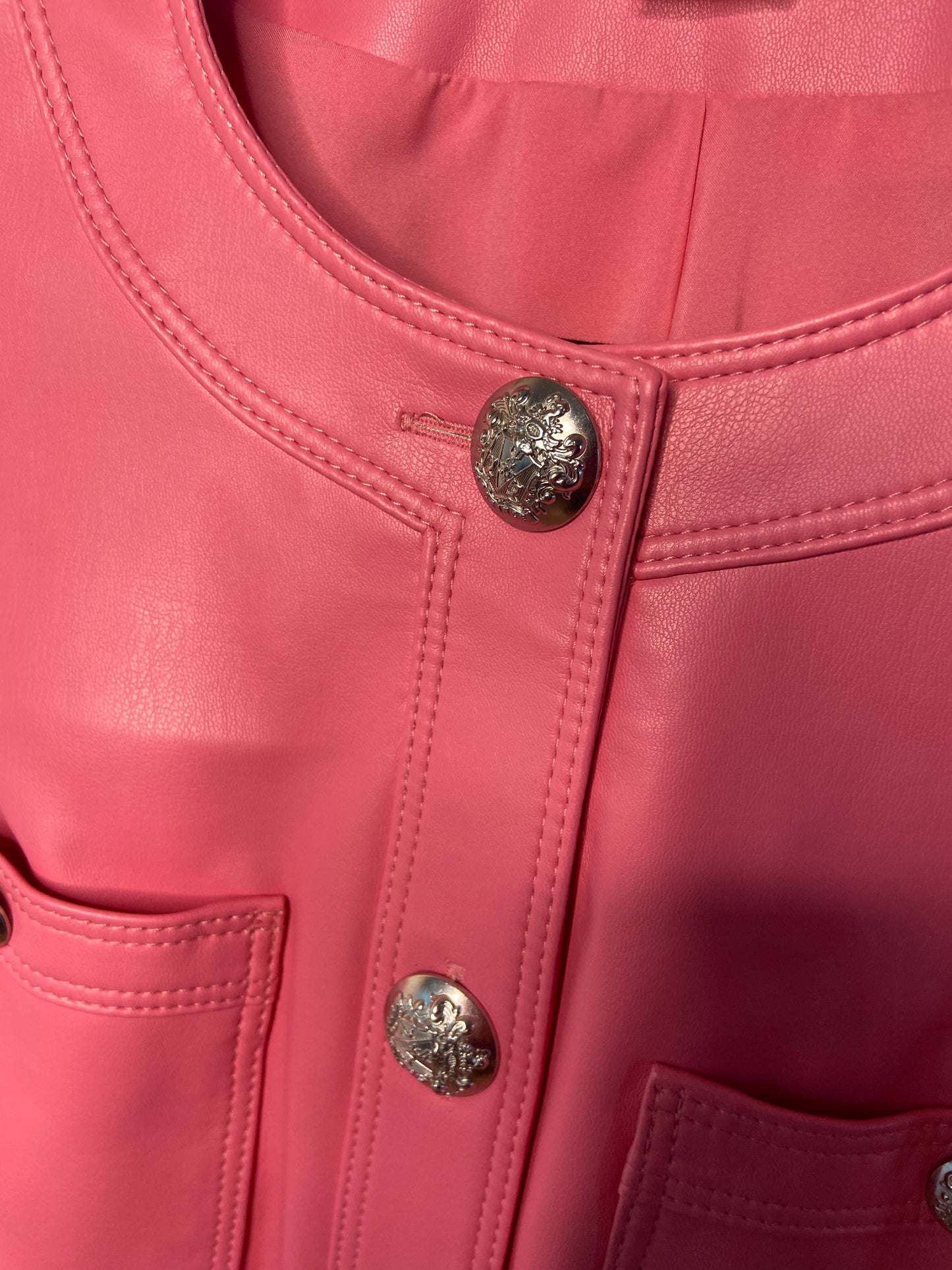 Veronica Beard Cirtane Faux Leather Jacket size 12