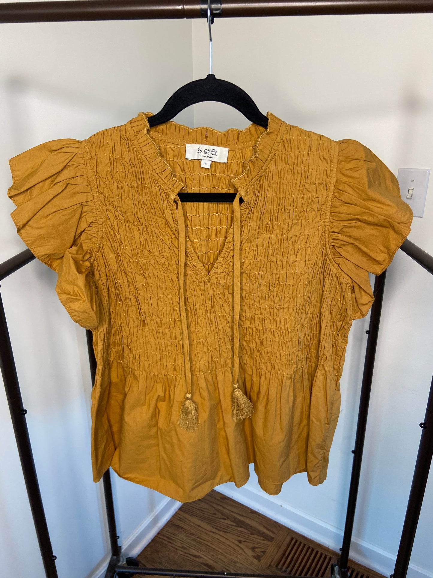Sea New York Ruffle Sleeve Top size 4