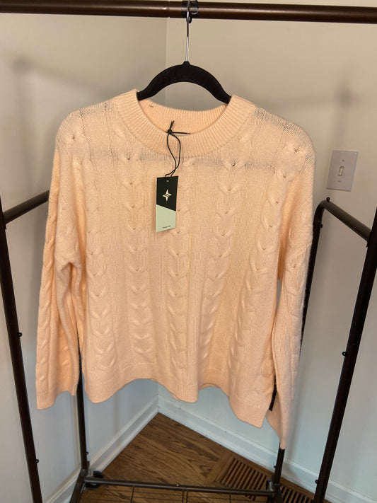 Tuckernuck Soft Pink Cashmere Eloise Cable Knit Sweater size XS
