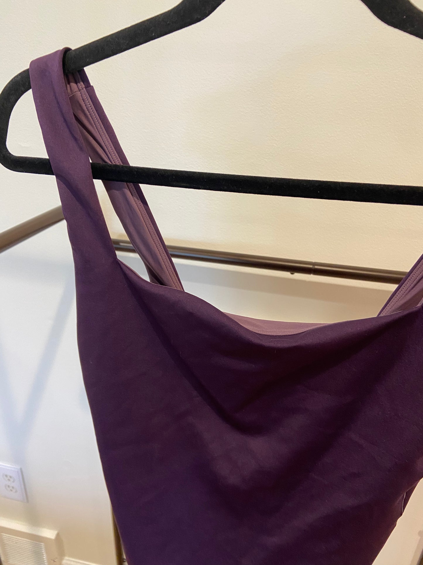 Left on Friday Streamline One-Piece Swimsuit in Purple size LT (Large Tall)