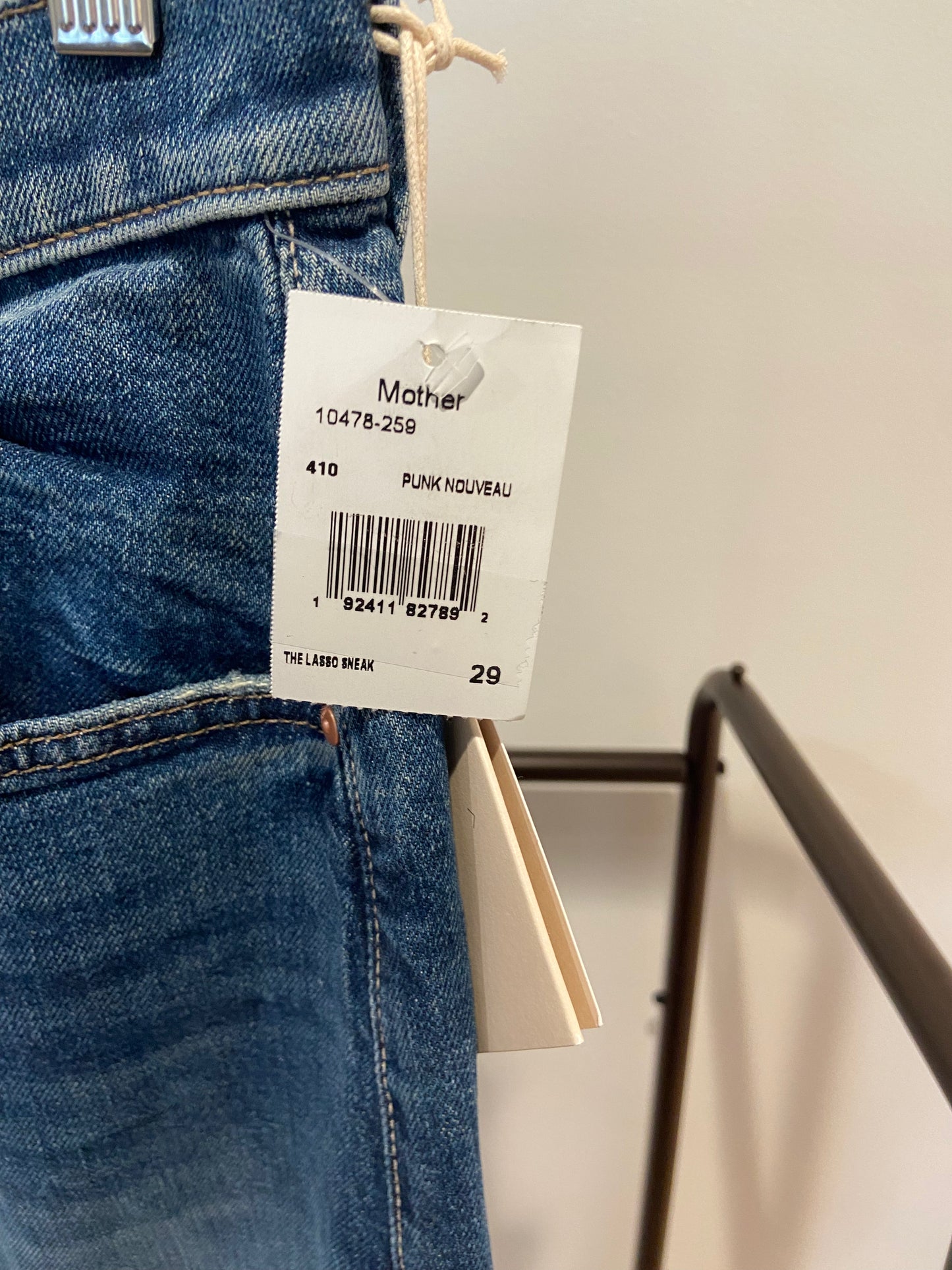 Mother The Lasso Sneak Jeans in Punk Nouveau Wash size 29