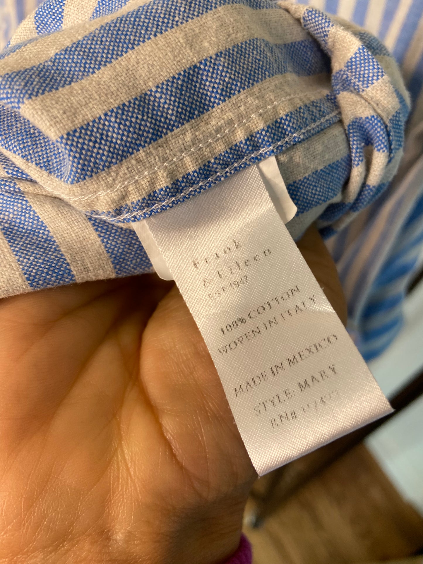 Frank and Eileen Mary Stripe Shirt Dress size XS