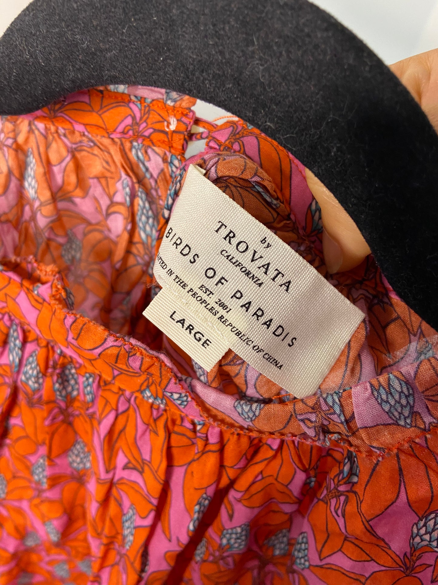 Trovata Birds of Paradis Carla Blouse size L