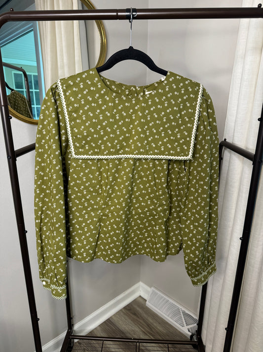 DOEN Renoir Green Top size S