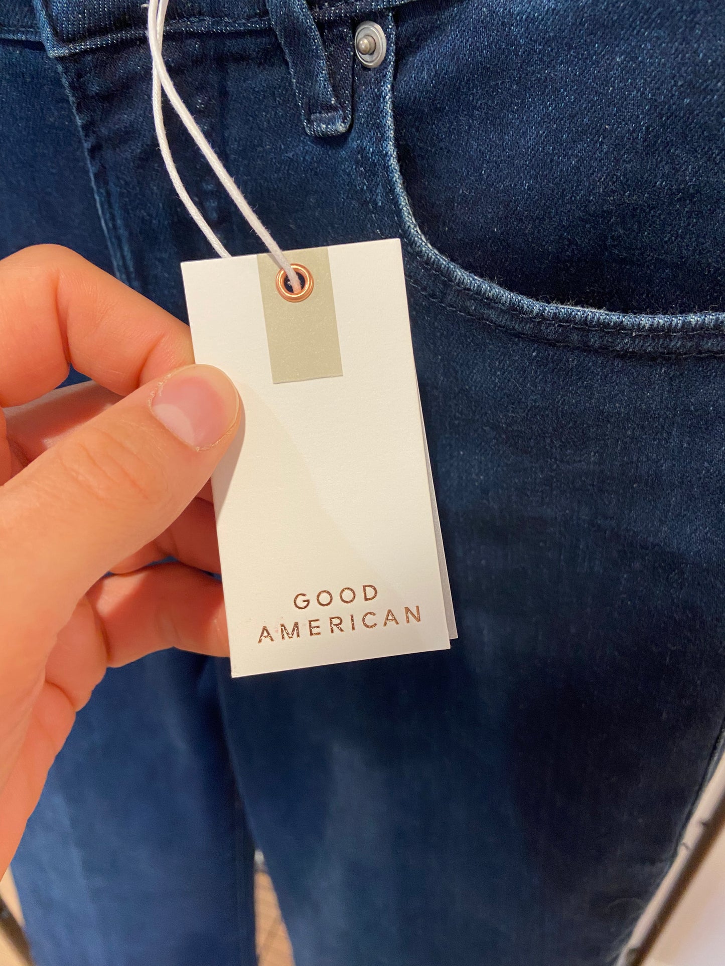 Good American Good Classic Bootcut Jeans in Indigo Wash size 8/29
