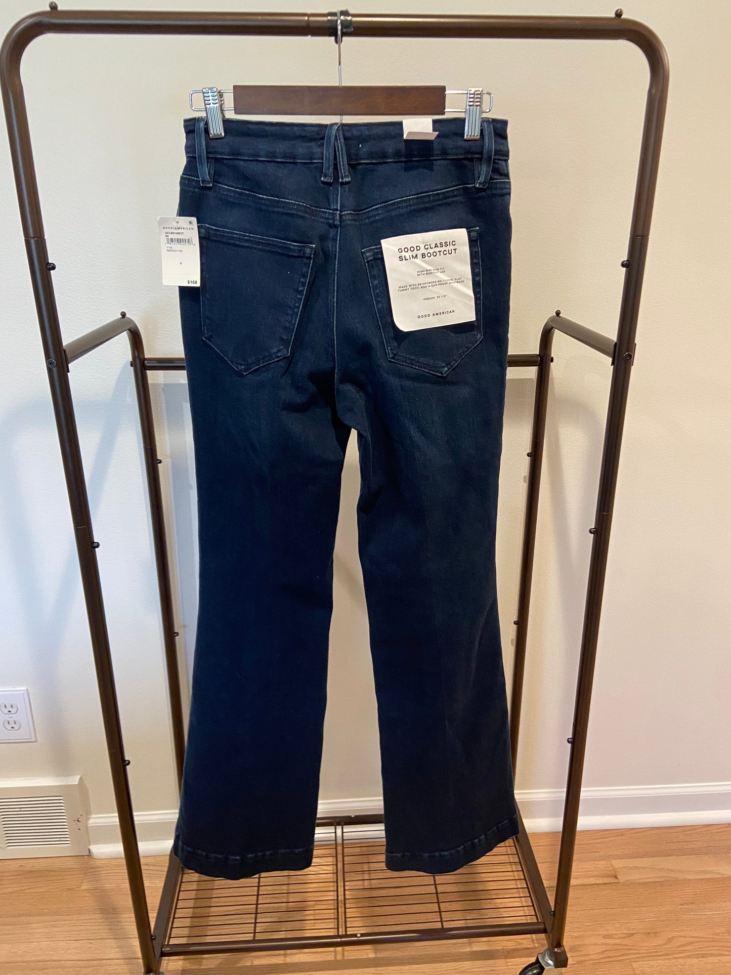 Good American Good Classic Bootcut Jeans in Indigo Wash size 8/29