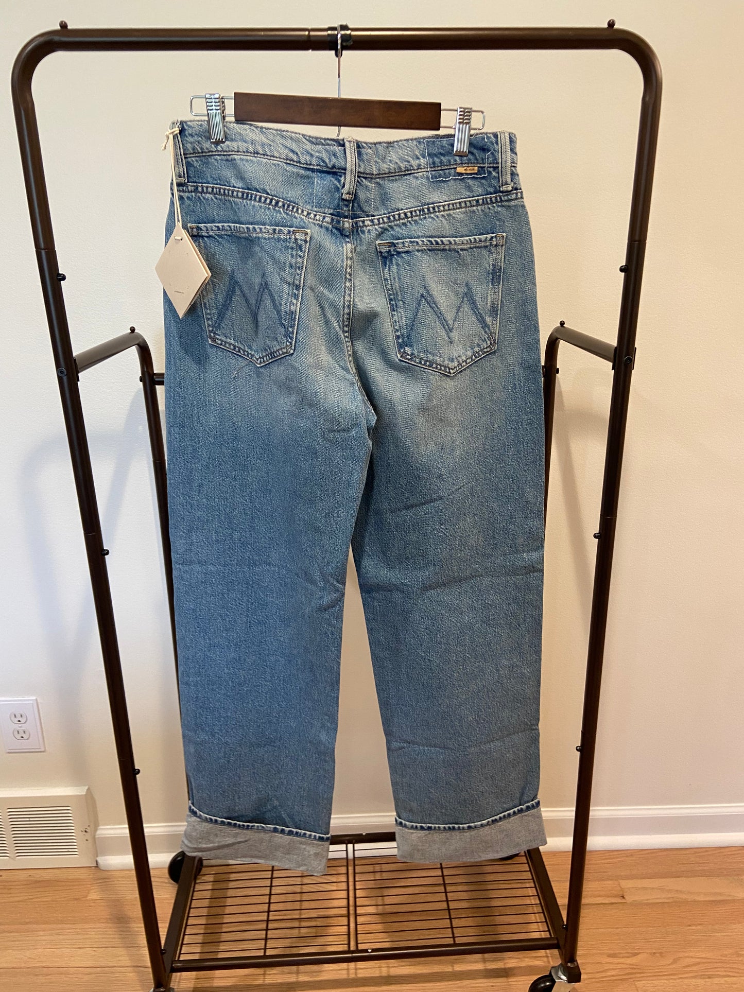 Mother The Dodge Skimp Cuff Jeans in Leap of Faith size 28