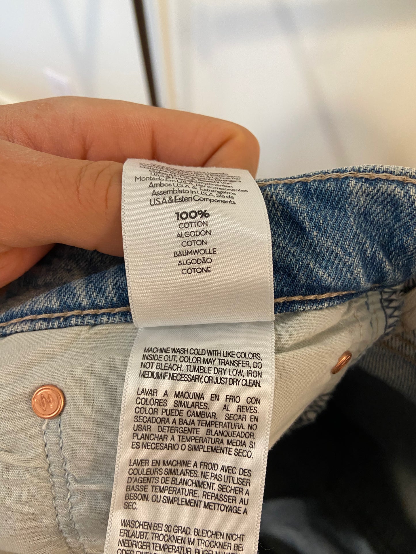 Mother The Dodge Skimp Cuff Jeans in Leap of Faith size 28
