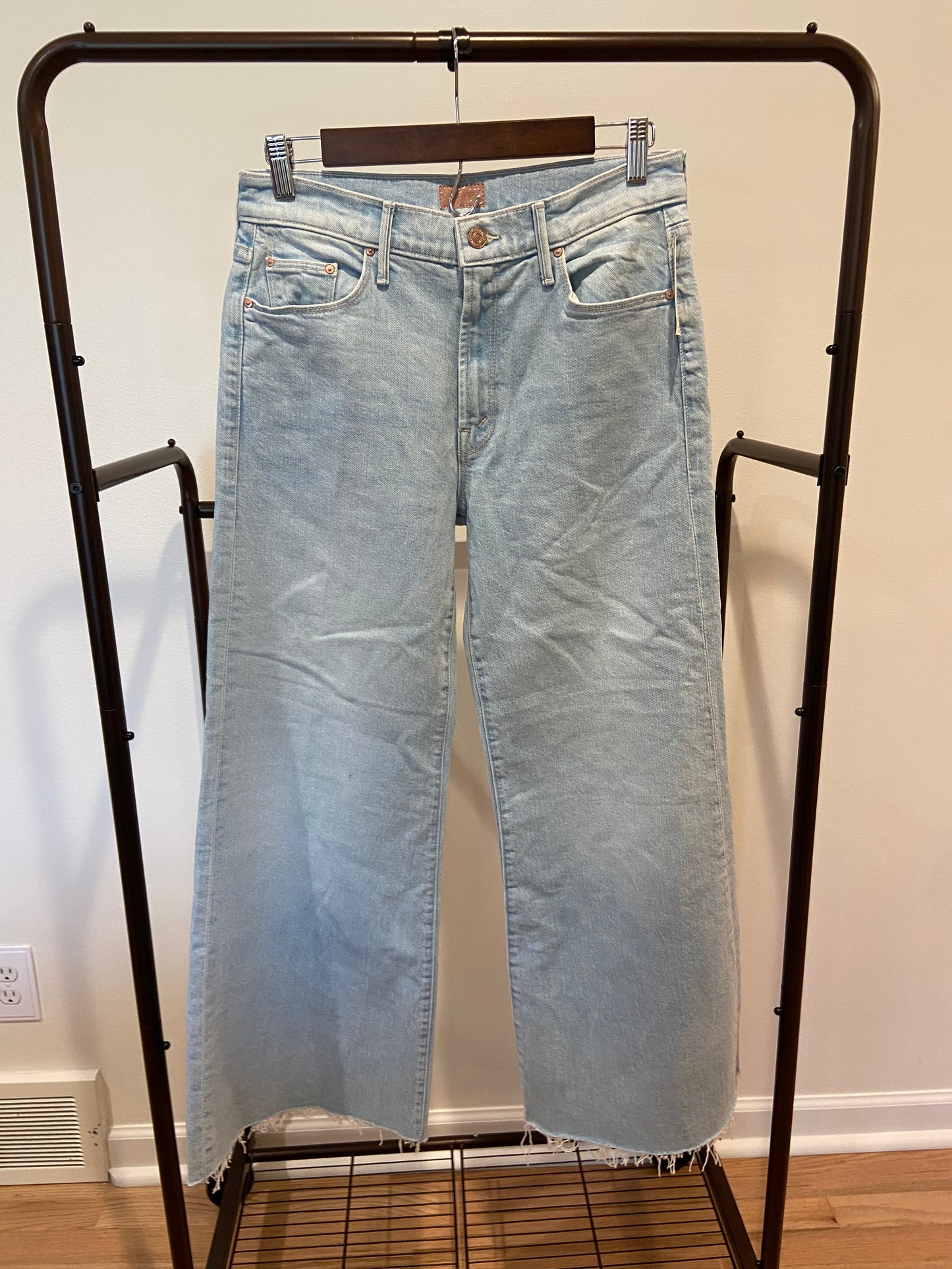 Mother The Twister Ankle Fray Jeans in Cowabunga size 28