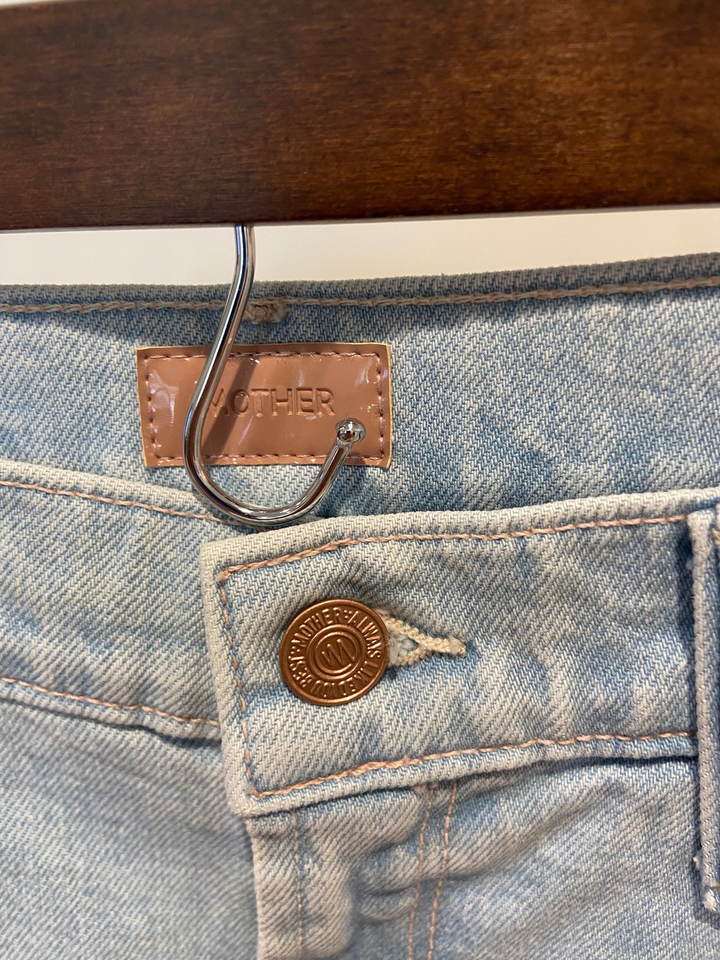 Mother The Twister Ankle Fray Jeans in Cowabunga size 28