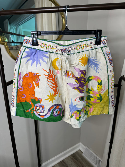ALEMAIS Seeker Linen Shorts size 8