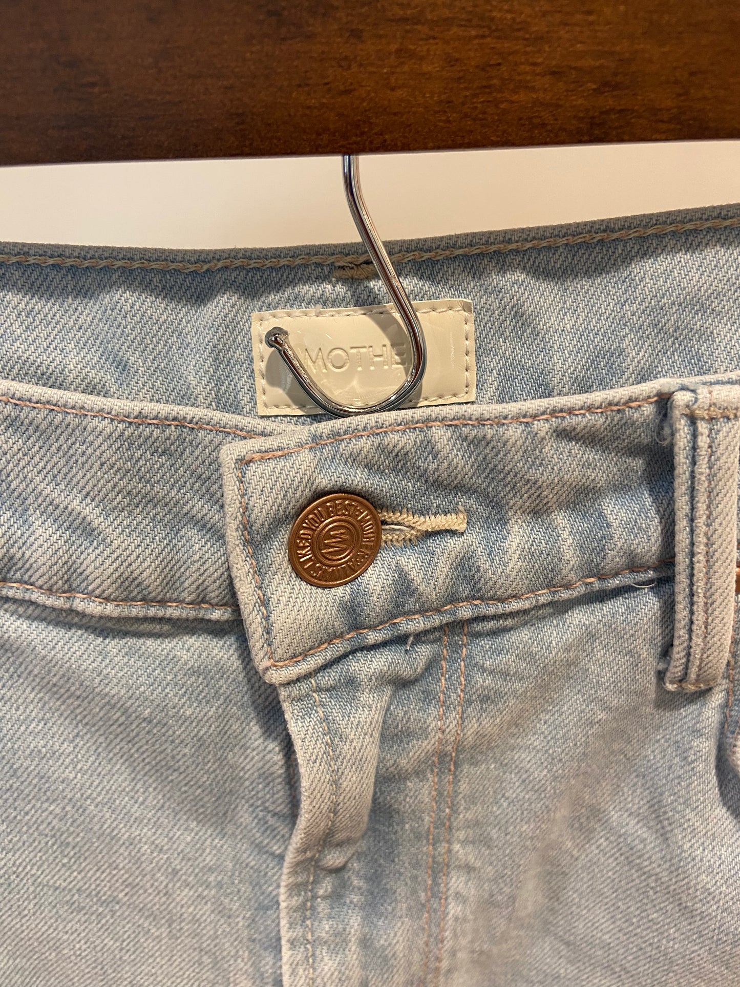 Mother The Twister Ankle Fray Jeans in Cowabunga size 27