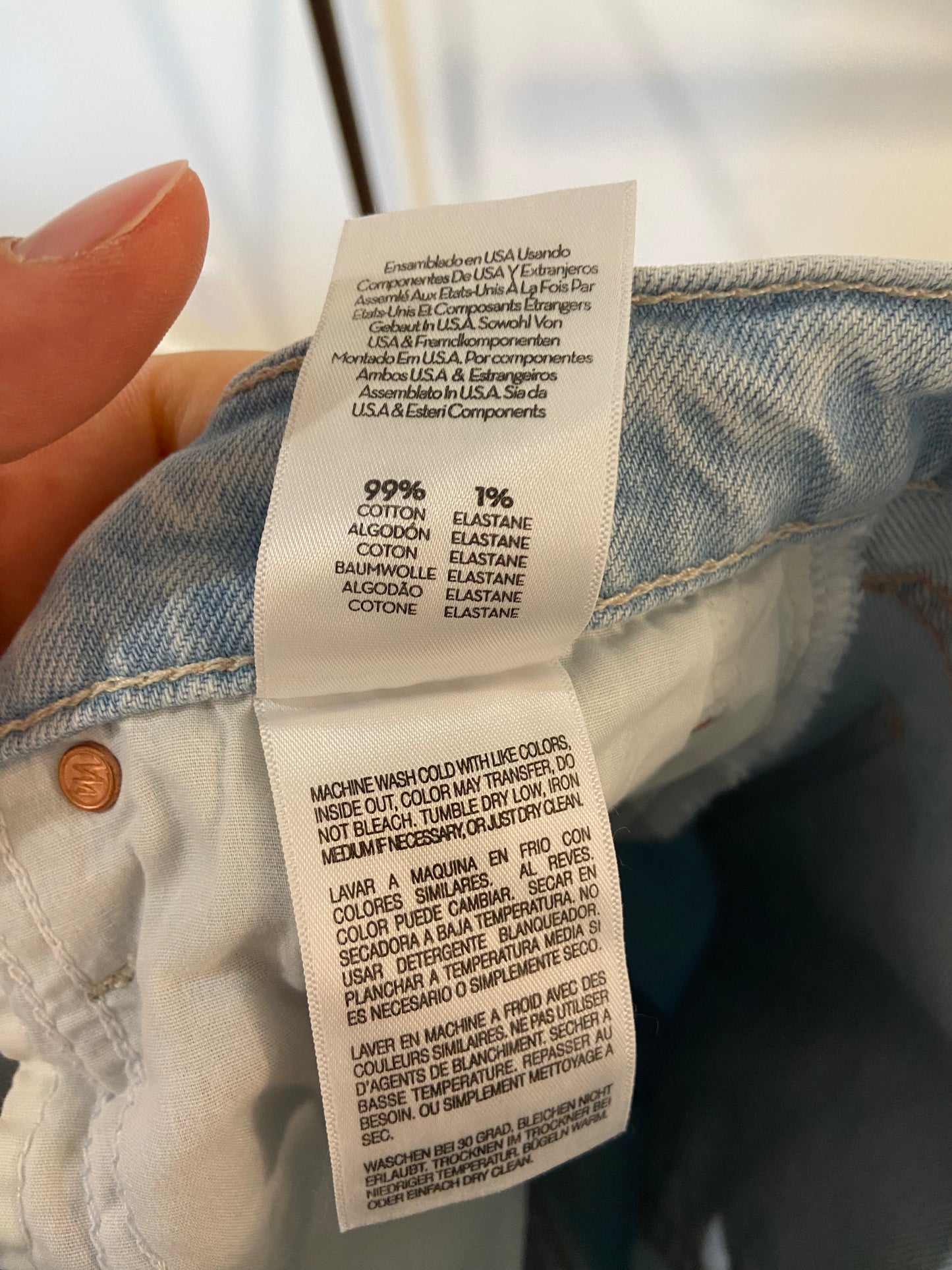 Mother The Twister Ankle Fray Jeans in Cowabunga size 27
