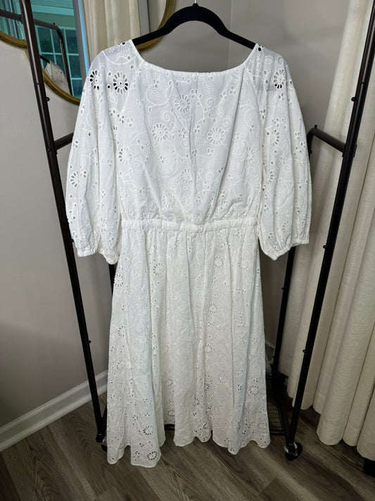 CAROLINA HERRERA Shirred Midi Dress size US 10