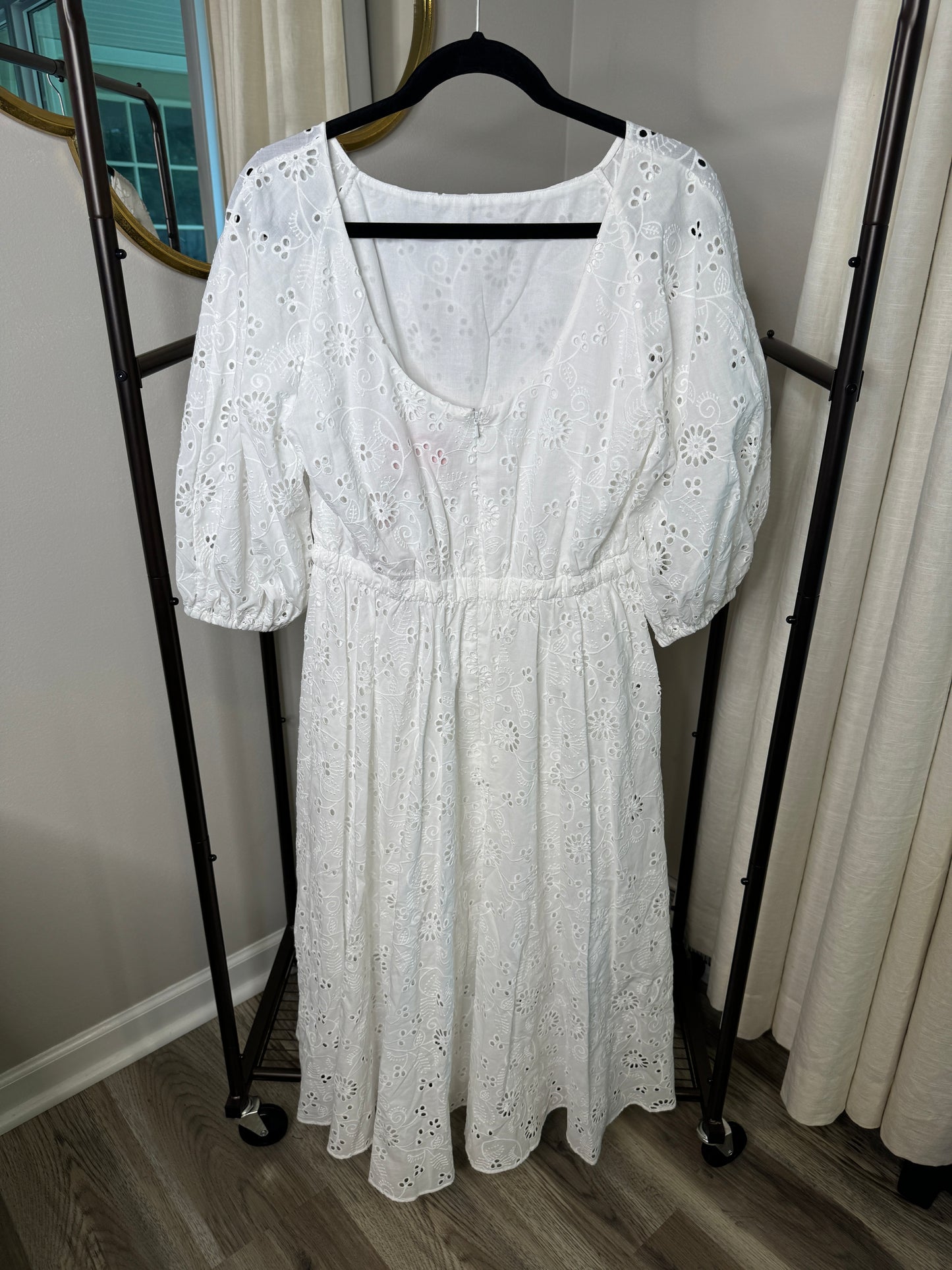 CAROLINA HERRERA Shirred Midi Dress size US 10