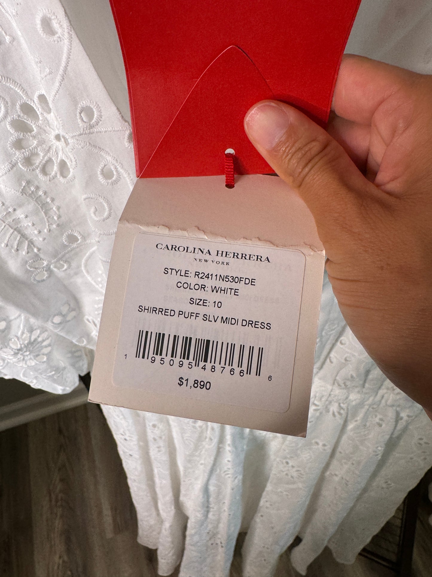 CAROLINA HERRERA Shirred Midi Dress size US 10