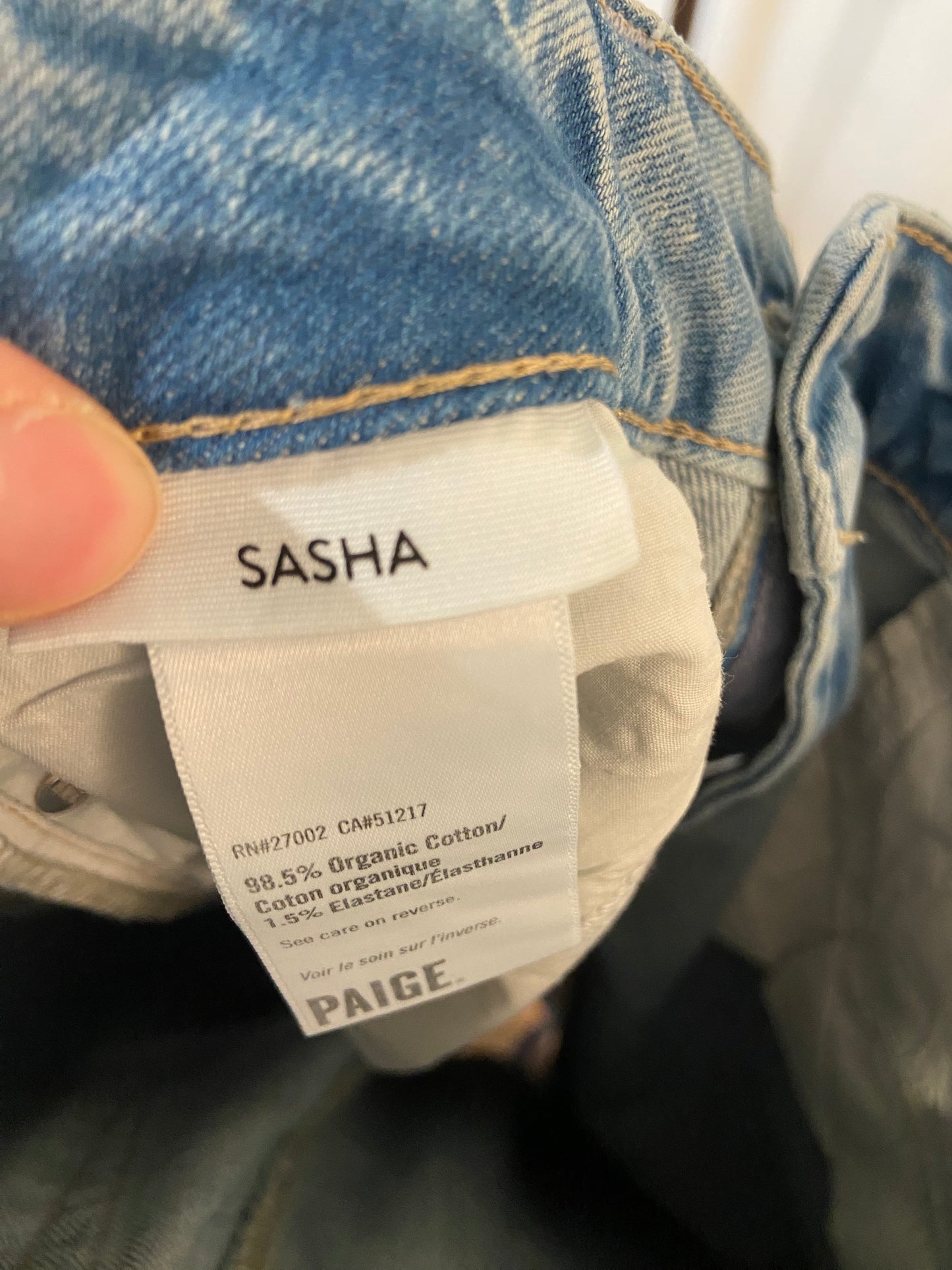 Paige Sasha Eza Crystal Embellished Wide Leg Jeans size 28