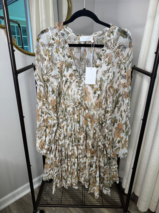 ZIMMERMANN Chintz Billow Frill Mini Dress size US 8