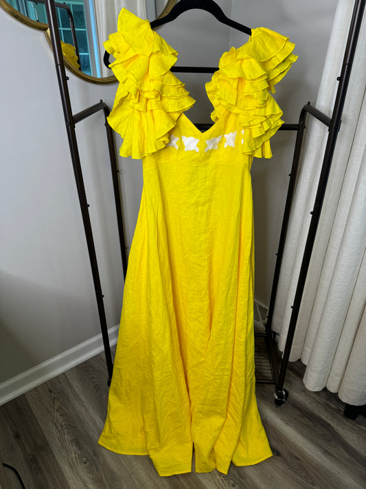 Fanm Mon Ruffle Maxi Dress size XS