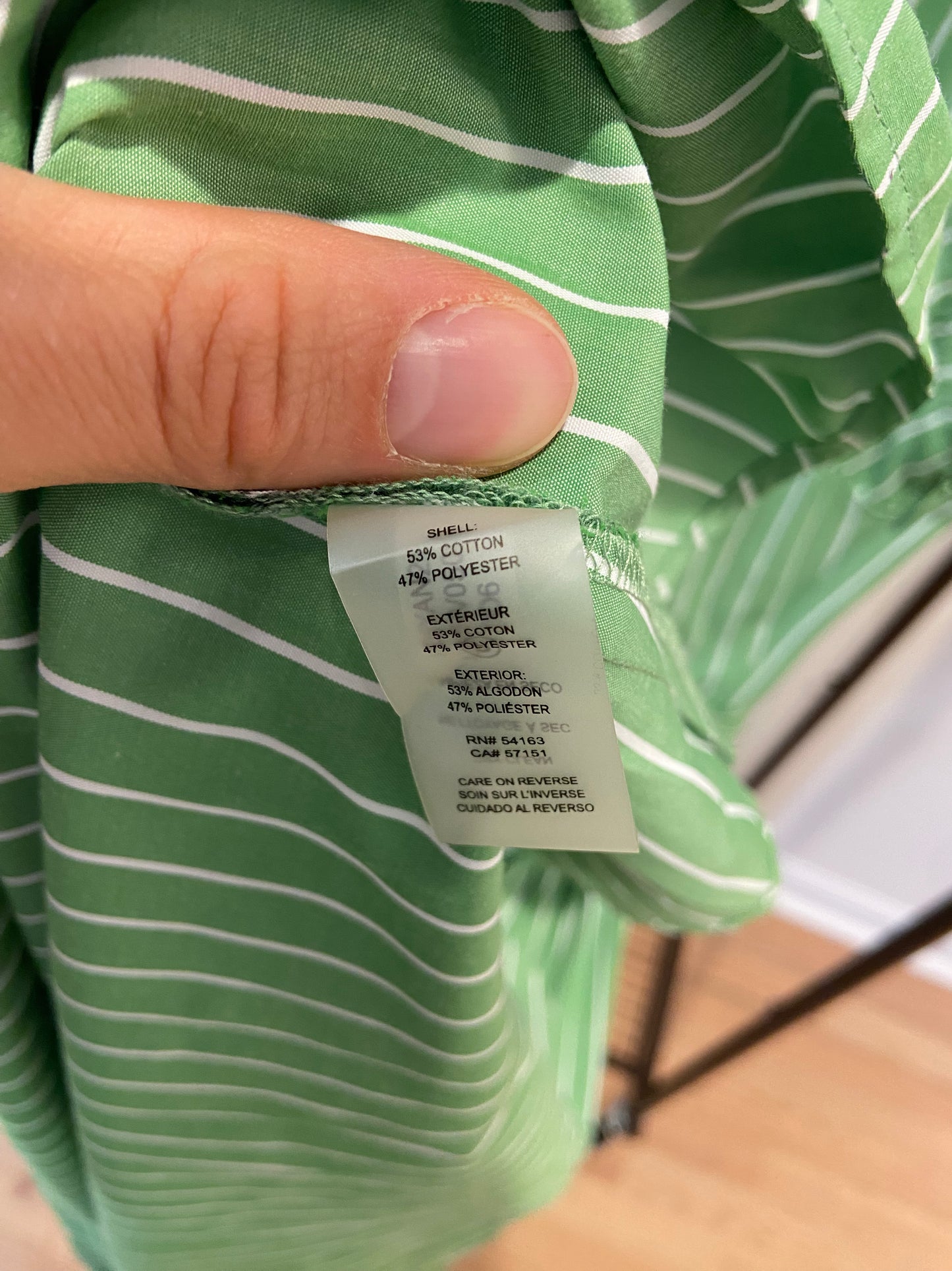 Karl Lagerfeld Striped Green Shirt Midi Dress size 2