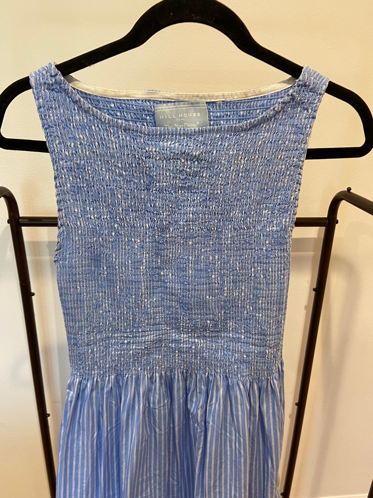 Hill House The Cosima Nap Dress Blue Stripe size S