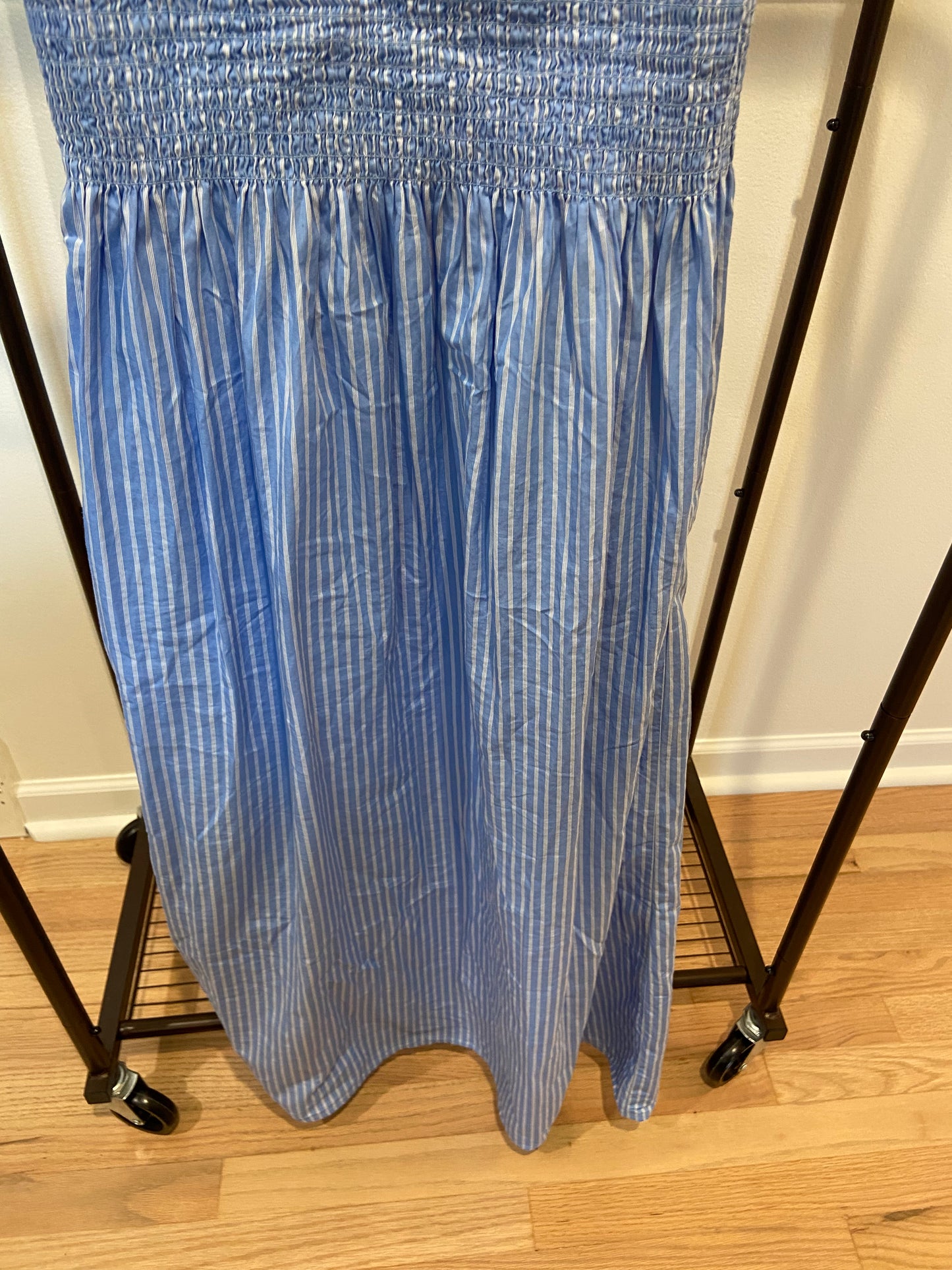 Hill House The Cosima Nap Dress Blue Stripe size S